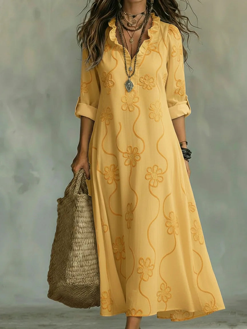 Mariona™ | Vestido Largo de Verano con Estampado Floral