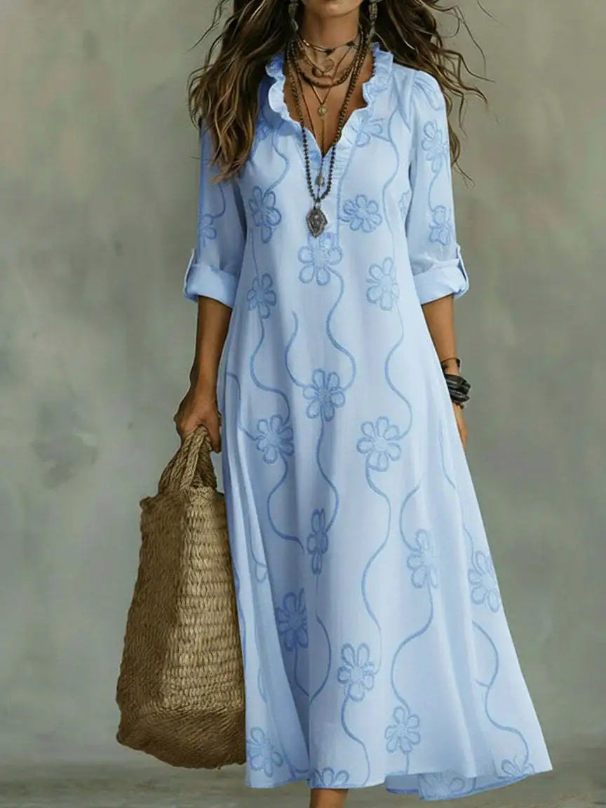 Mariona™ | Vestido Largo de Verano con Estampado Floral