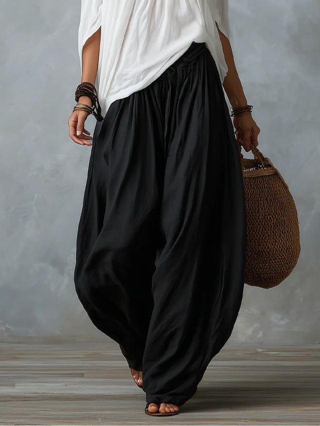 Mar™ | Conjunto de Top Blanco y Pantalones Acampanados