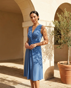 Vestido Camila azul - delante