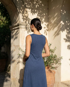 Vestido Camila azul - detrás