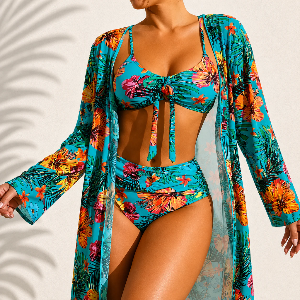 María ™ | Bikini Tropical Elegante de Tres Piezas