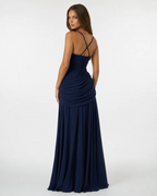 Vestido Ana™ | Largo con Escote Cuadrado Fruncido