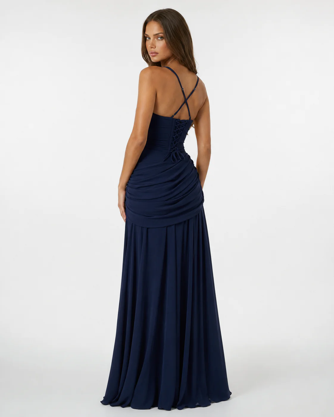 Vestido Ana™ | Largo con Escote Cuadrado Fruncido