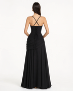 Vestido Ana™ | Largo con Escote Cuadrado Fruncido
