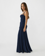 Vestido Ana™ | Largo con Escote Cuadrado Fruncido