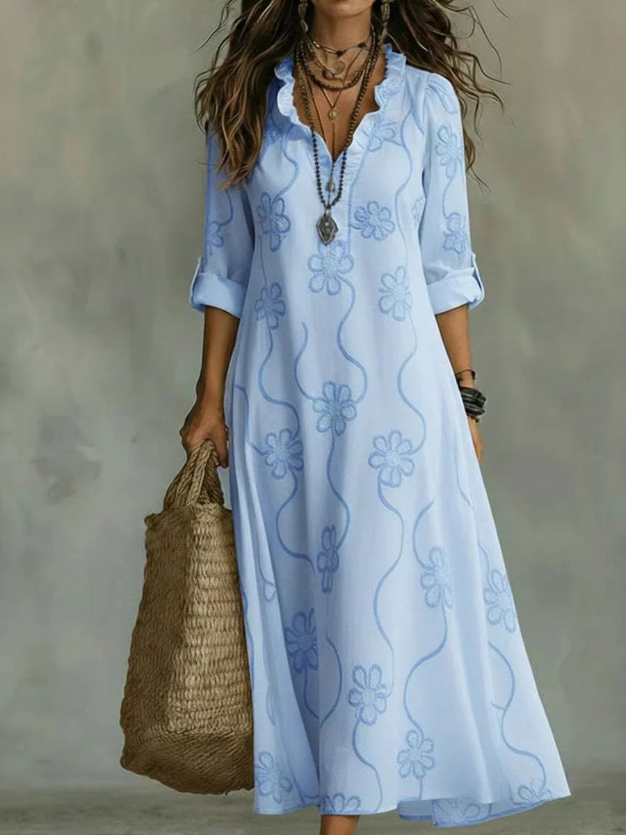 Mariona™ | Vestido Largo de Verano con Estampado Floral